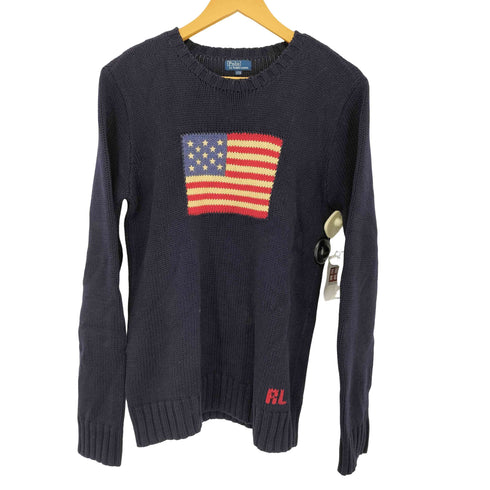 ポロバイラルフローレン Polo by RALPH LAUREN 星条旗 コットンニット メンズ  170